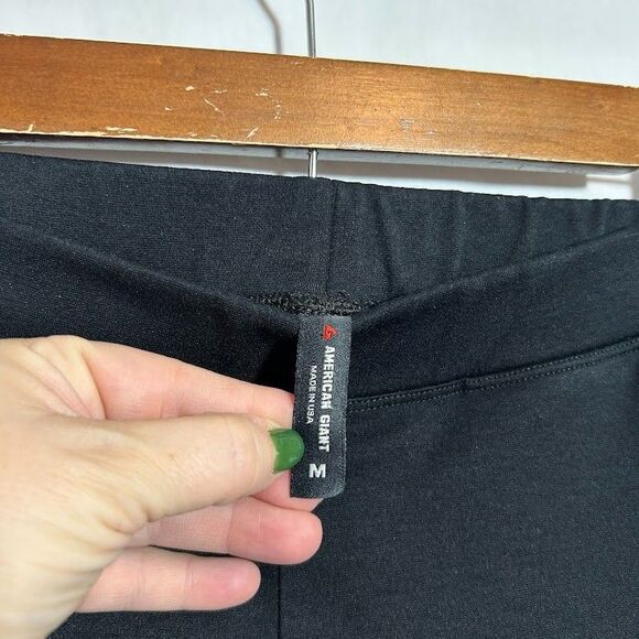 American Giant Womens Ponte Straight Pant M Black Pull On High Rise Stretch - Picture 7 of 8